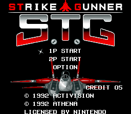 Super Strike Gunner (Europe) Title Screen